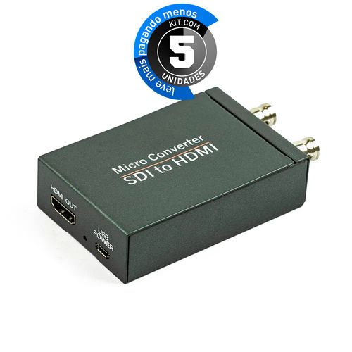 Kit 5 Micro Conversor SDI para HDMI