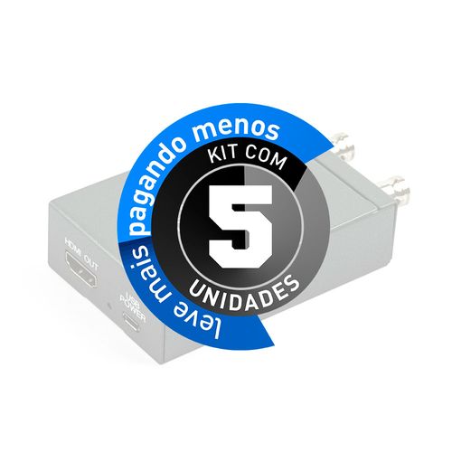 Kit 5 Micro Conversor SDI para HDMI