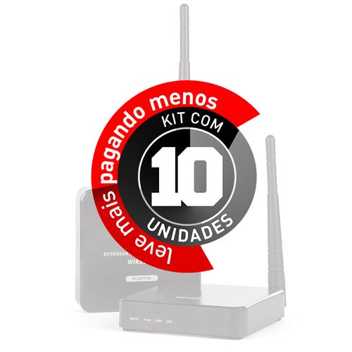 Kit 10 Extensor Adaptador HDMI sem Fio Wireless - 1080p