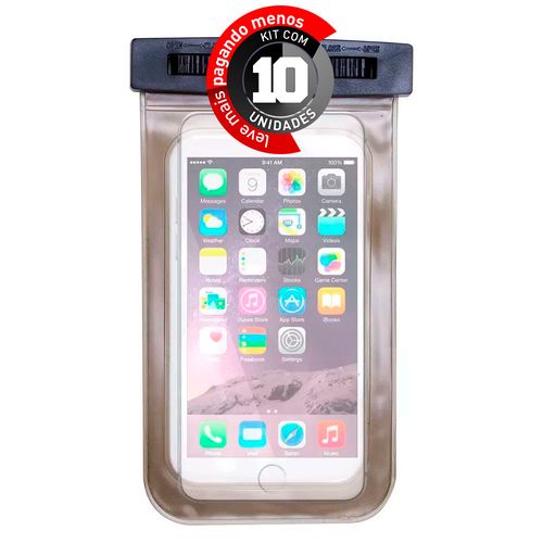 Kit 10 Capinha a Prova D'agua para Celular Universal