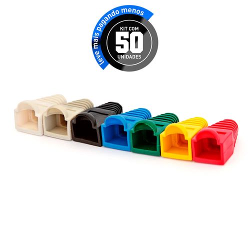 Kit com 50 Capa Protetora de Rj45 Branco