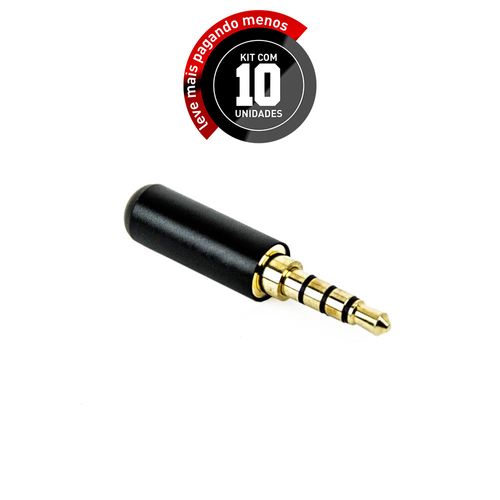 Kit com 10 Conector Plug P3 Profissional