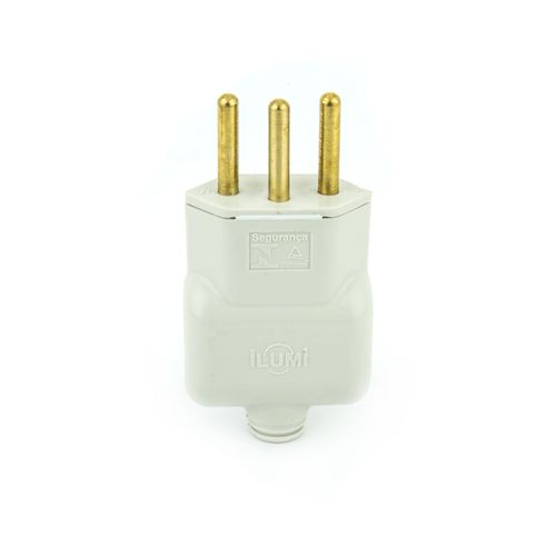 Plug Macho Tomada Elétrica Reto Tripolar Novo Padrão