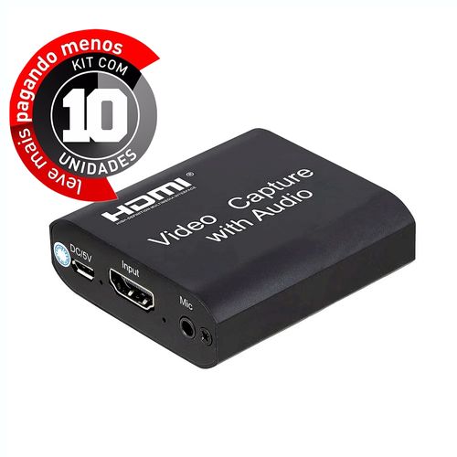 Kit com 10 Placa de Captura de Vídeo e Áudio HDMI USB 4K