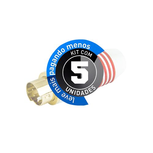 Kit 5 Plug Super Vídeo 4 Pinos - Profissional