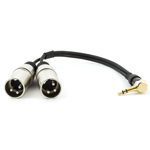 Cabo Adaptador P2 90° Graus Estéreo para 2 XLR