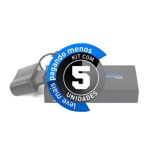 KIT COM 05 DIVISOR SDI 1X4 SPLITTER SDI REPETIDOR