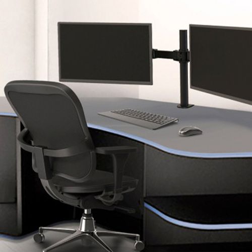 Suporte Tipo Torre Multiarticulado de Mesa P/ 2 Monitores de 14 à 27 Polegadas - F50X2