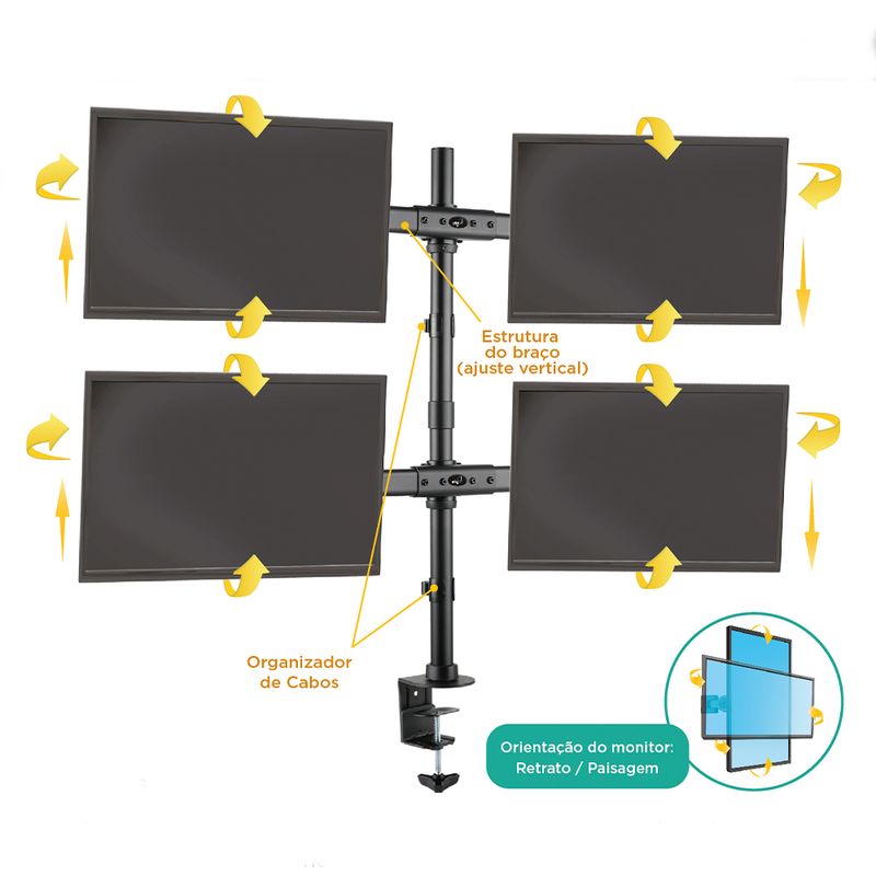 Suporte-Articulado-de-Mesa-para-4-Monitores-de-15--a-27--Polegadas-04