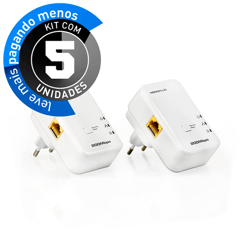 Kit com 05 Transmissor de Internet via Rede Elétrica