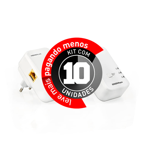 Kit com 10 Transmissor de Internet via Rede Elétrica