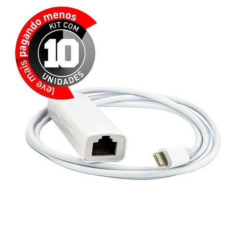Kit COM 10 ADAPTADOR IPHONE PARA RJ45 REDE