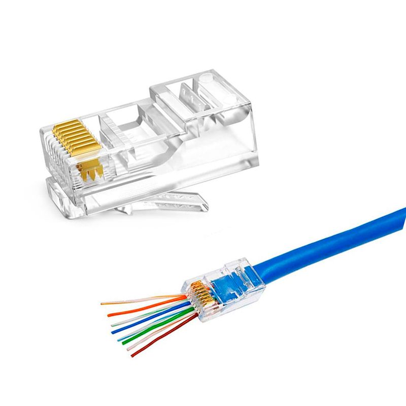 Conector RJ45 CAT6 Macho FC - 1 Unidade