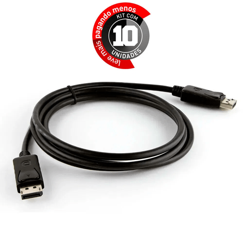 Kit 10 Cabos DisplayPort 10 metros