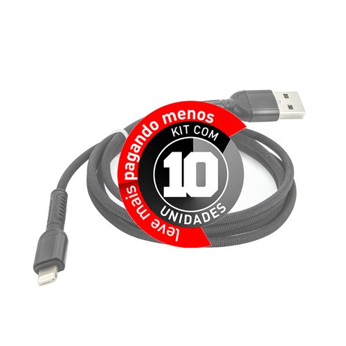 Kit com 10 x Cabo para iPhone USB 2.0, Nylon