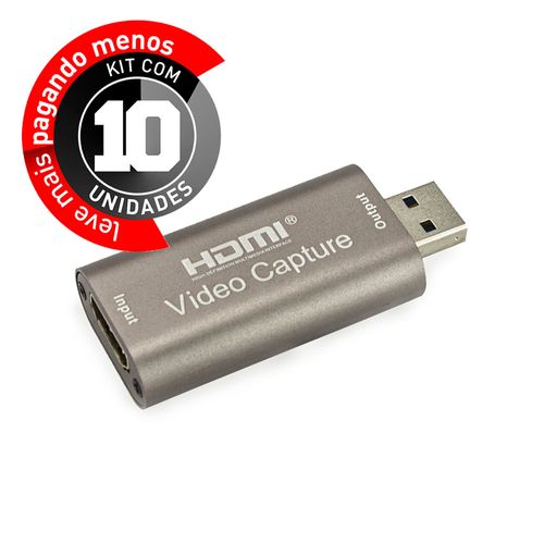 kit com 10 Placa de Captura de Vídeo HDMI USB 4K 60fps