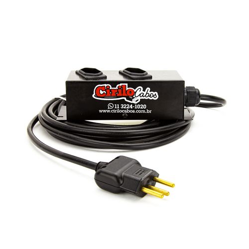 Extensão com 2 Tomadas Cabo PP 3x2,50 mm²