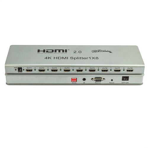 Kit 5 com Splitter 2.0 HDMI 1x8 4k