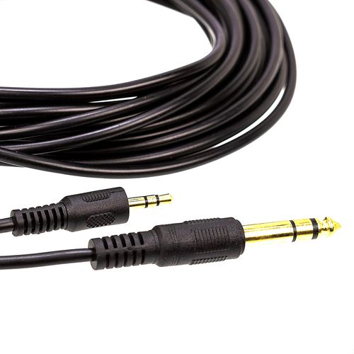 Kit com 10 Cabos de Áudio P10 6.35mm para P2 3.5mm - Estéreo - 5 metros
