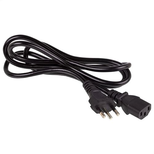 Kit com 5 Cabos de Força Novo Padrão 10A - 3m