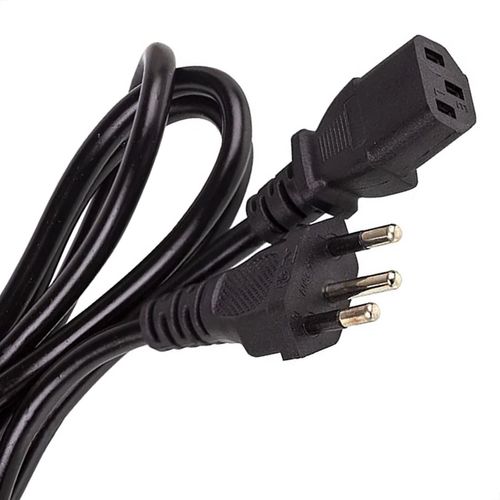 Kit com 10 Cabos de Força Novo Padrão 10A - 1,5m