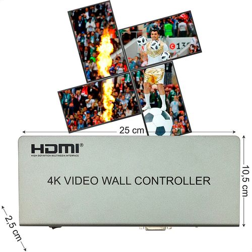 Kit com 10 Video Wall Controller 2x2 4K