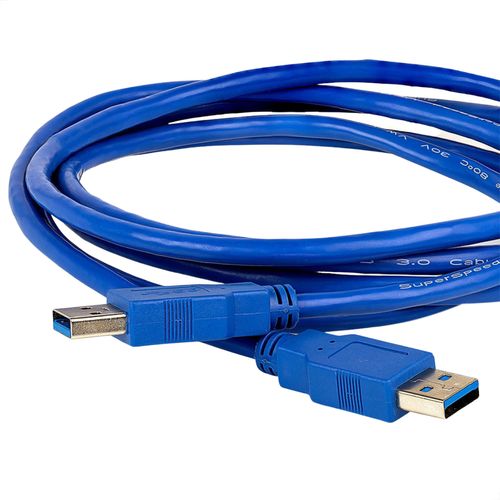 Kit com 5 Cabos USB 3.0 A Macho + USB 3.0 A Macho - 1 metro