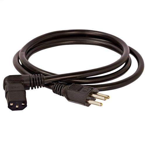 Kit com 5 Cabo de Força Novo Padrão 90º Graus 20A - 1,5m