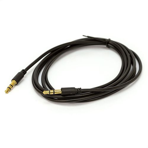 Kit com 5 Cabos P2 x P2 Auxiliar Estéreo 2 metros