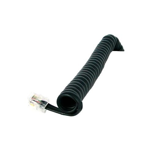 Kit com 10 Cabos para Telefonia Espiral 2 metros Preto
