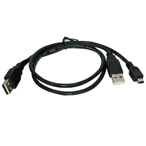 Kit com 5 Cabo USB para HD Externo - 2 USB x 1 Mini USB