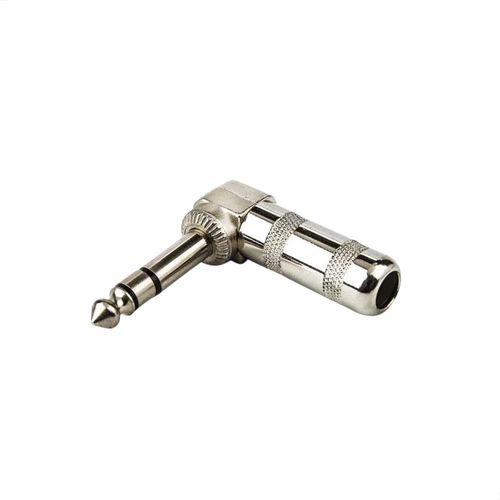 Kit com 5 Plug Conector P10 90 Graus Estéreo