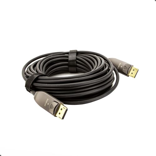 Kit com 10 Cabo Displayport 1.4 Fibra Óptica 8k60hz De 20 Metros