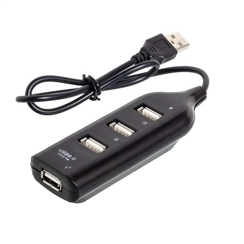 kit com 5 HUB USB 2.0 -  4 Portas Preto