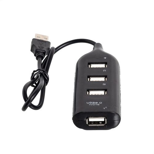 kit com 5 HUB USB 2.0 -  4 Portas Preto
