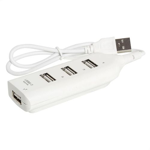 kit com 5 HUB USB 4 Portas Branco