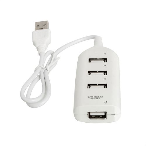 kit com 5 HUB USB 4 Portas Branco