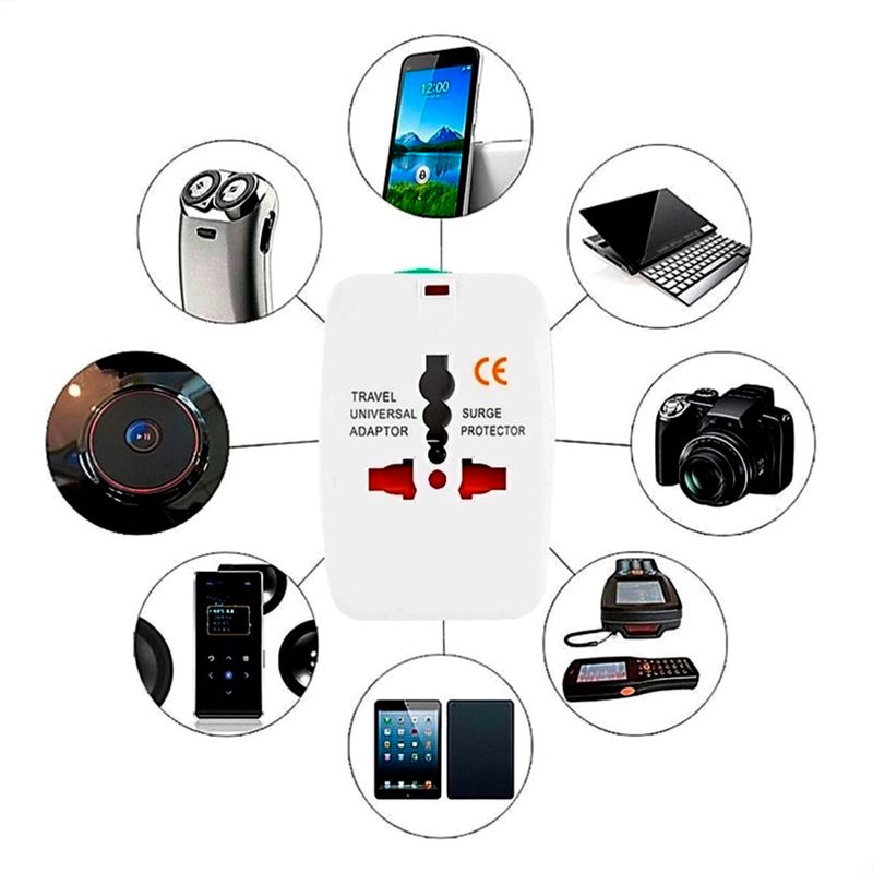  Adaptador Tomada Universal Padrão Internacional 150 Países  Viagem Bivolt : Patio, Césped y Jardín