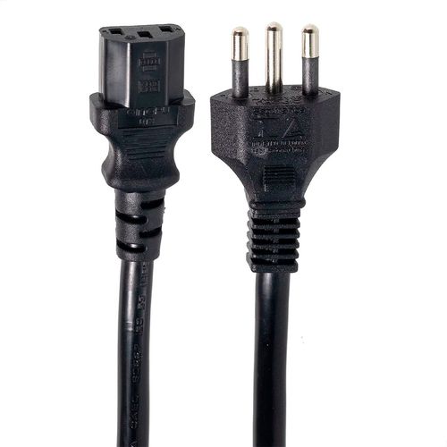 Kit com 10 Cabos de Força Novo Padrão 20A - 1,5m