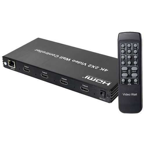 kit com 10 x Vídeo Wall 4K 30Hz 2x2 com HDMI e DVI