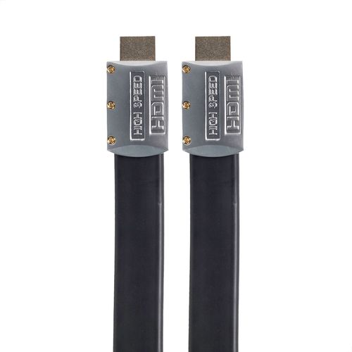 Kit com 5 Cabos HDMI 2.0 Flat Desmontável,19 Pinos, 4K, Ultra HD, 3D, 3m