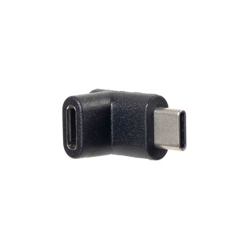 Adaptador USB-C 3.1 Macho para USB-C Fêmea 90° Graus para Cima - Preto