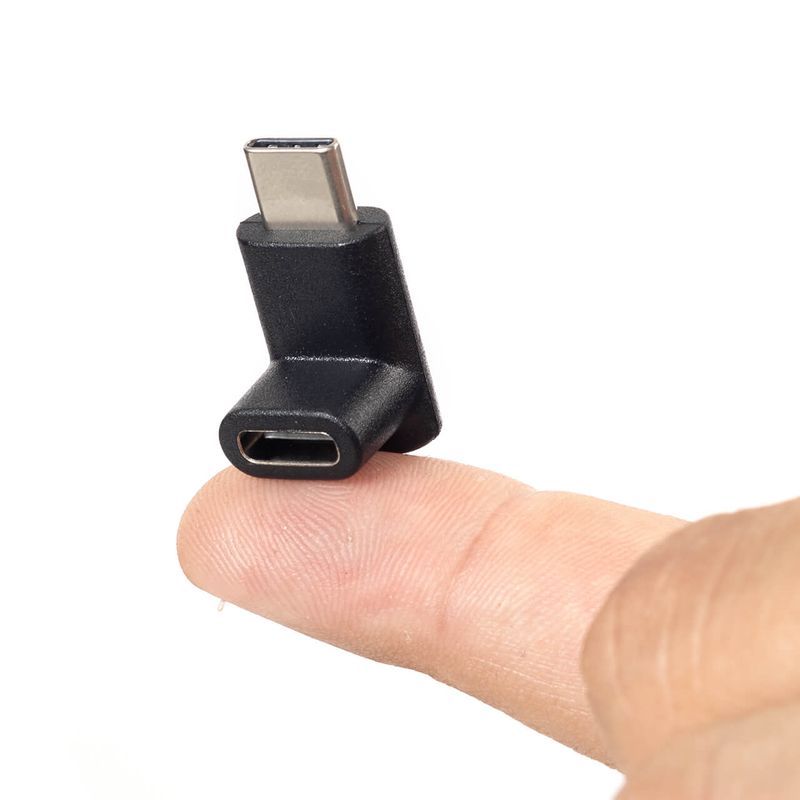 05-906903-Adaptador-USB-Tipo-C-Femea-para-Macho-90-Graus