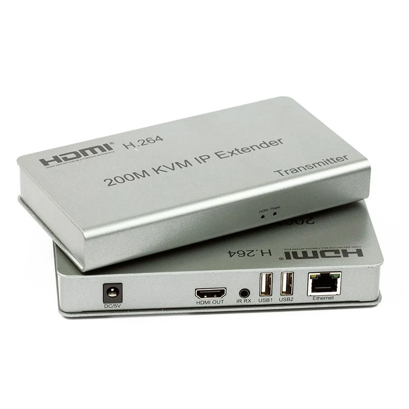 Extensor-HDMI---KVM-de-200m-com-Cabo-de-Rede-via-IP