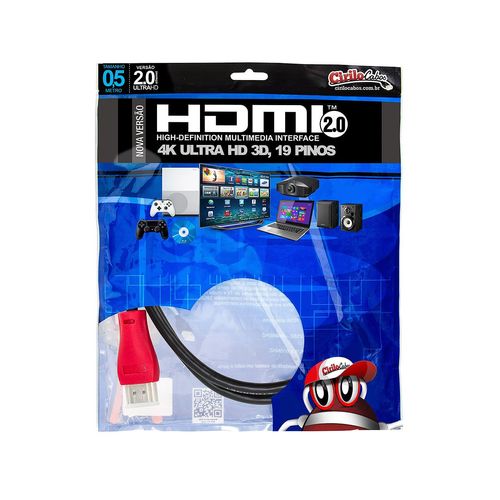 Cabo HDMI 2.0 Premium Ultra HD 4K@50/60 3D, Cirilo Cabos - 50 Cm