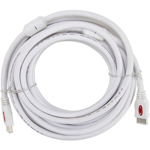 Cabo HDMI 2.0 4K Ultra HD 3D, Branco - 10 metros