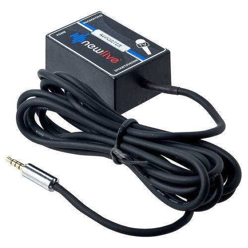 Interface de Áudio Reporter TV para Smartphone, Fone e Microfone