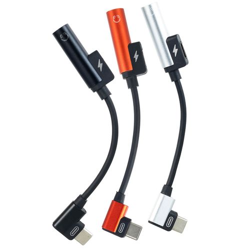 Adaptador Tipo C para P2 3,5mm - Fone com carregamento