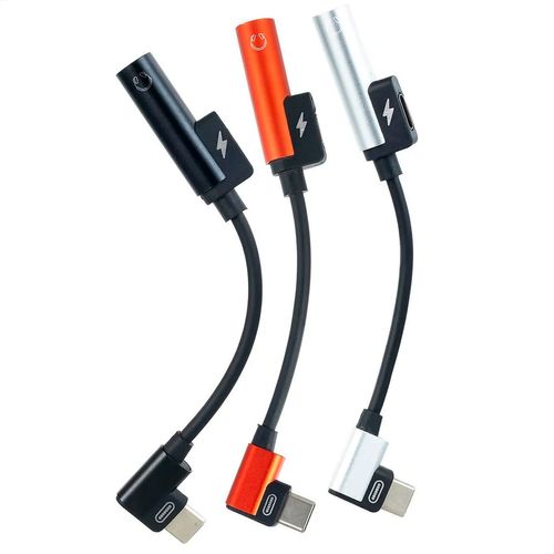 Kit 10 Adaptador Tipo C para P2 3,5mm - Fone com carregamento