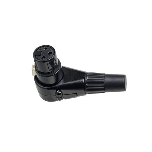 Kit com 5  PLug Conector XLR 90º Graus Cachimbo Femea